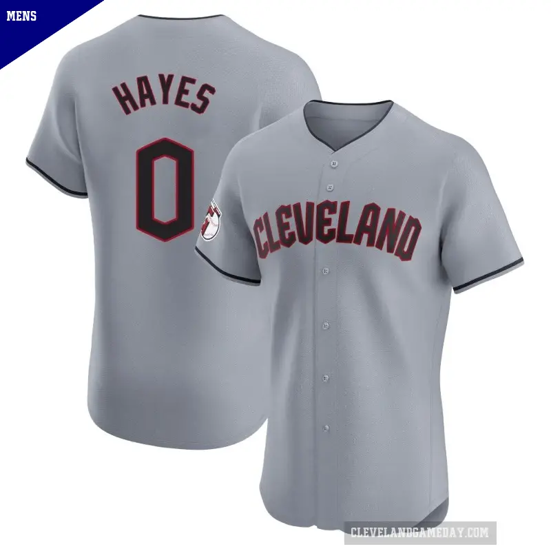 Men's No.0 Willie Mays Hayes Cleveland Guardians Gray Elite Road Jersey