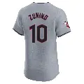 Men's No.10 Mike Zunino Cleveland Guardians Gray Elite Road Jersey