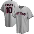 Men's No.10 Mike Zunino Cleveland Guardians Gray Replica Road Jersey