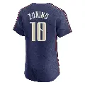 Men's No.10 Mike Zunino Cleveland Guardians Navy Elite 2024 City Connect Jersey