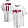 Men's No.11 Jose Ramirez Cleveland Guardians White Replica Home Jersey
