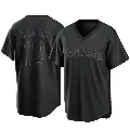 Men's No.12 Roberto Alomar Cleveland Guardians Black Replica Pitch Fashion Jersey