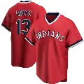 Men's No.13 Gabriel Arias Cleveland Guardians Red Replica Road Cooperstown Collection Jersey