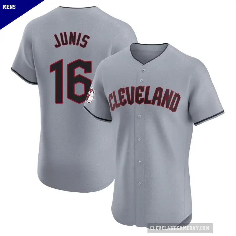 Men's No.16 Jakob Junis Cleveland Guardians Gray Elite Road Jersey