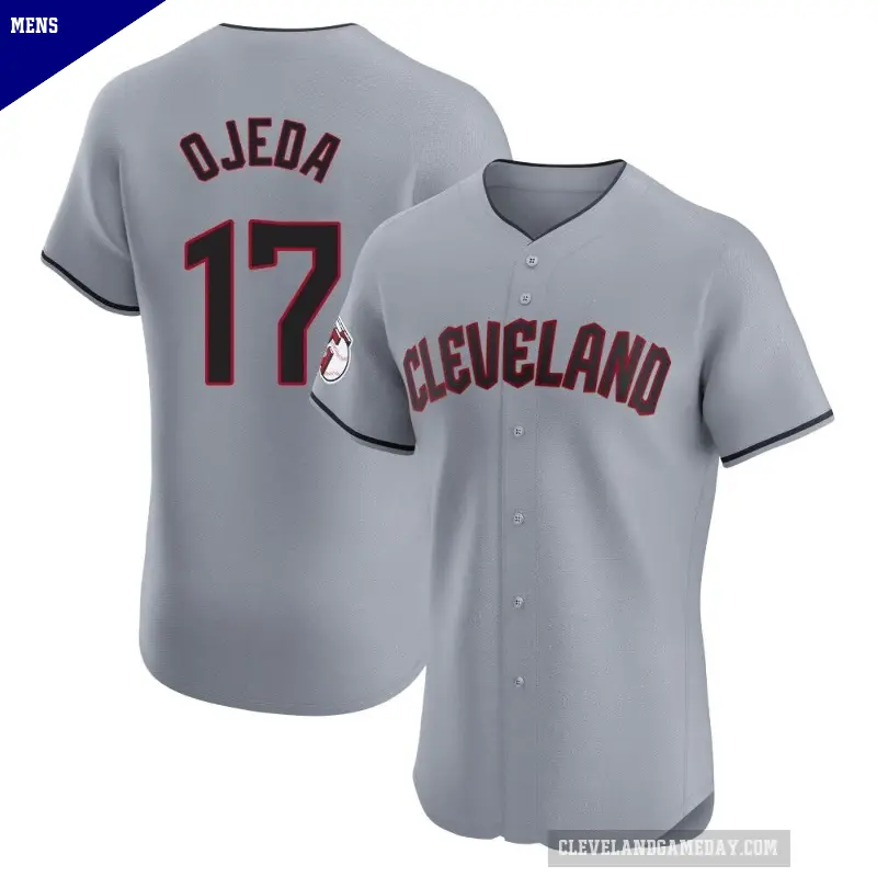 Men's No.17 Bob Ojeda Cleveland Guardians Gray Elite Road Jersey