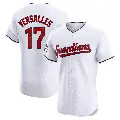 Men's No.17 Zoilo Versalles Cleveland Guardians White Elite Home Jersey