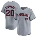 Men's No.20 Eddie Robinson Cleveland Guardians Gray Limited Road Jersey