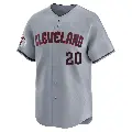 Men's No.20 Eddie Robinson Cleveland Guardians Gray Limited Road Jersey