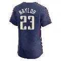 Men's No.23 Bo Naylor Cleveland Guardians Navy Elite 2024 City Connect Jersey