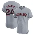 Men's No.24 Triston McKenzie Cleveland Guardians Gray Elite Road Jersey