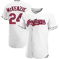 Men's No.24 Triston McKenzie Cleveland Guardians White Authentic Home Jersey
