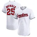Men's No.25 Vic Davalillo Cleveland Guardians White Elite Home Jersey