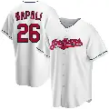 Men's No.26 Mike Napoli Cleveland Guardians White Replica Home Jersey