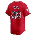 Men's No.28 Tanner Bibee Cleveland Guardians Red Limited Alternate Jersey