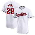 Men's No.29 Satchel Paige Cleveland Guardians White Elite Home Jersey