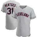 Men's No.31 Sam Hentges Cleveland Guardians Gray Authentic Road Jersey