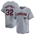 Men's No.32 Dennis Martinez Cleveland Guardians Gray Limited Road Jersey