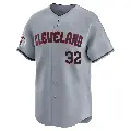 Men's No.32 Dennis Martinez Cleveland Guardians Gray Limited Road Jersey