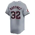 Men's No.32 Dennis Martinez Cleveland Guardians Gray Limited Road Jersey