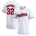 Men's No.32 Dennis Martinez Cleveland Guardians White Elite Home Jersey