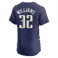Men's No.32 Gavin Williams Cleveland Guardians Navy Elite 2024 City Connect Jersey