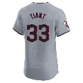 Men's No.33 Luis Tiant Cleveland Guardians Gray Elite Road Jersey