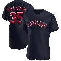 Men's No.35 Cam Gallagher Cleveland Guardians Navy Authentic Alternate Jersey