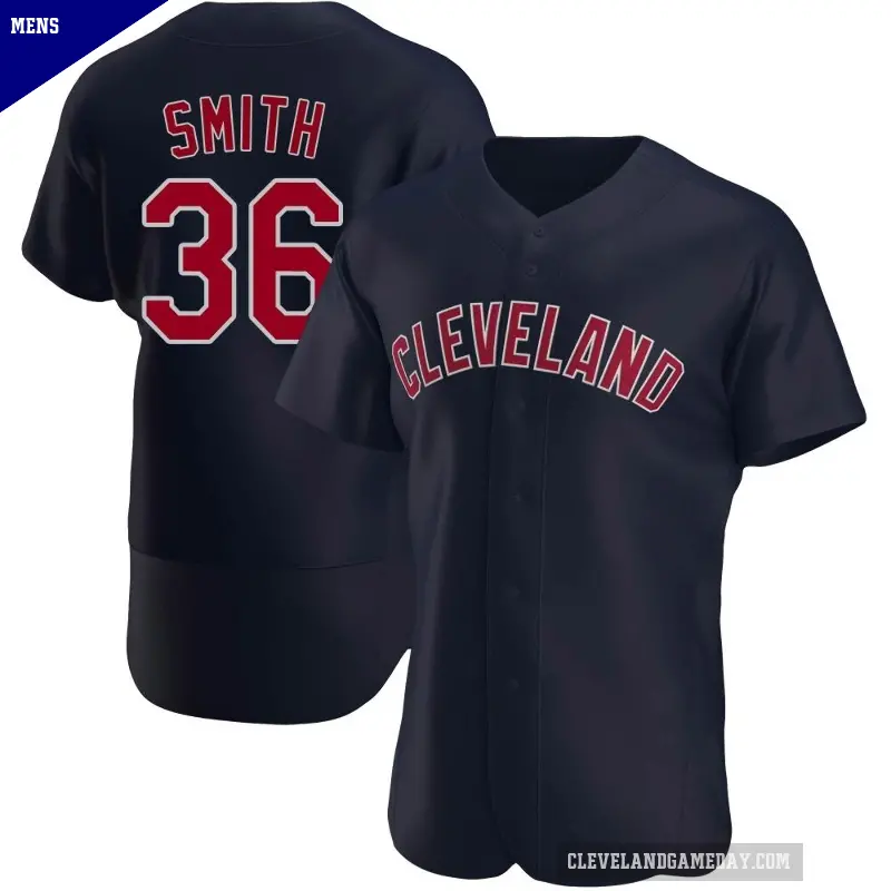 Men's No.36 Cade Smith Cleveland Guardians Navy Authentic Alternate Jersey