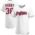 Men's No.36 Gaylord Perry Cleveland Guardians White Authentic Home Jersey