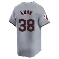 Men's No.38 Steven Kwan Cleveland Guardians Gray Limited Road Jersey