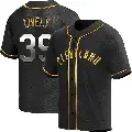 Men's No.39 Ben Lively Cleveland Guardians Gold Replica Black en Alternate Jersey