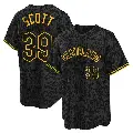 Men's No.39 Kyle Scott Cleveland Guardians Black Replica Snake Skin City Jersey