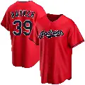 Men's No.39 Len Barker Cleveland Guardians Red Replica Alternate Jersey