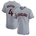 Men's No.4 Brayan Rocchio Cleveland Guardians Gray Elite Road Jersey