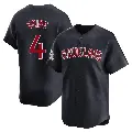 Men's No.4 Juan Uribe Cleveland Guardians Navy Limited Alternate Jersey