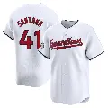 Men's No.41 Carlos Santana Cleveland Guardians White Limited Home Jersey