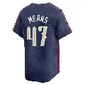 Men's No.47 John Means Cleveland Guardians Navy Limited 2024 City Connect Jersey