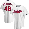 Men's No.48 Sam Mcdowell Cleveland Guardians White Replica Home Jersey