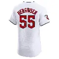 Men's No.55 Orel Hershiser Cleveland Guardians White Elite Home Jersey