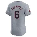 Men's No.6 Rocky Colavito Cleveland Guardians Gray Elite Road Jersey