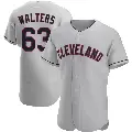 Men's No.63 Andrew Walters Cleveland Guardians Gray Authentic Road Jersey