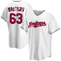 Men's No.63 Andrew Walters Cleveland Guardians White Replica Home Jersey