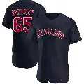 Men's No.65 Doug Nikhazy Cleveland Guardians Navy Authentic Alternate Jersey