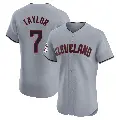 Men's No.7 Jake Taylor Cleveland Guardians Gray Elite Road Jersey