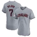 Men's No.7 Will Wilson Cleveland Guardians Gray Elite Road Jersey