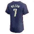 Men's No.7 Will Wilson Cleveland Guardians Navy Elite 2024 City Connect Jersey
