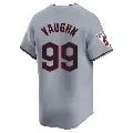 Men's No.99 Ricky Vaughn Cleveland Guardians Gray Limited Road Jersey