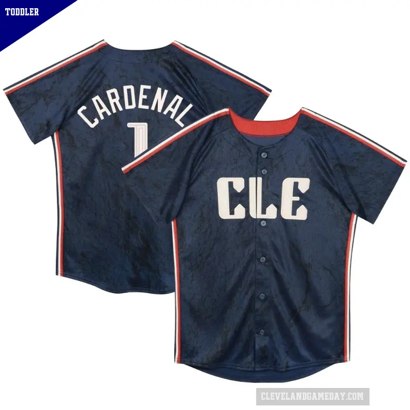 Toddler No.1 Jose Cardenal Cleveland Guardians Navy Limited Preschool & 2024 City Connect Jersey