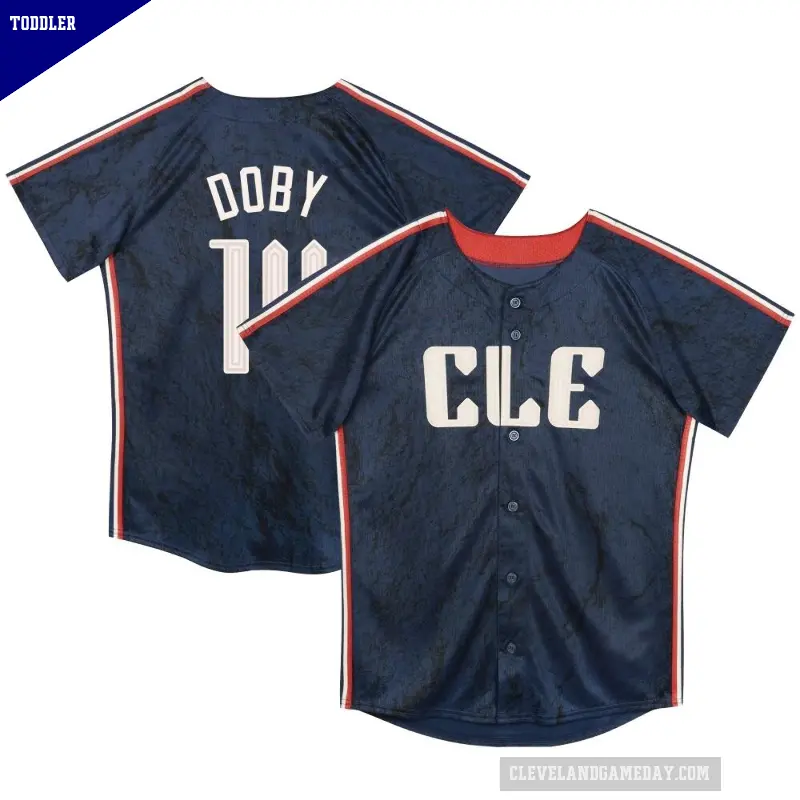 Toddler No.14 Larry Doby Cleveland Guardians Navy Limited Preschool & 2024 City Connect Jersey