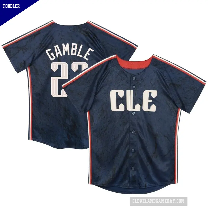 Toddler No.23 Oscar Gamble Cleveland Guardians Navy Limited Preschool & 2024 City Connect Jersey